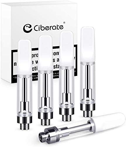 Ciberate 5pcs C-B-D Cartouche de bobine en céramique rechargeable Vaping Réservoir d'atomiseur eCig pour E Cigarette Vape Pens Starter Kits Compatible 510 Thread Battery No Nicontine No Tobacco