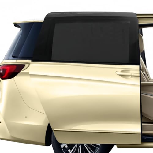 2 Stück Meshmaterial Sonnenschutz Auto Mesh für MPV Schiebetür,Einlagiger Sonnenschutz