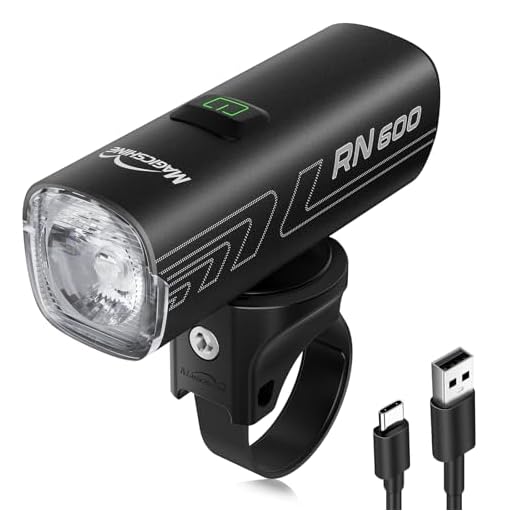 Magicshine 600 Lumens Bike Lights, USB C Rechargeable Bike Front Light​​, IPX7 Waterproof ​​Bicycle Headlight​​ with Anti-Glare Lens, Bike Headlights​​ for Urban Road Cycling-RN 600 V2.0