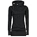 Gillberry Fashion Women Loose Pullover T Shirt Long Sleeve Blouse Hoodies (L, Black)