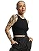 Produktbild Urban Classics Damen Ladies Cropped Rib Top, Schwarz (Black 7), S EU