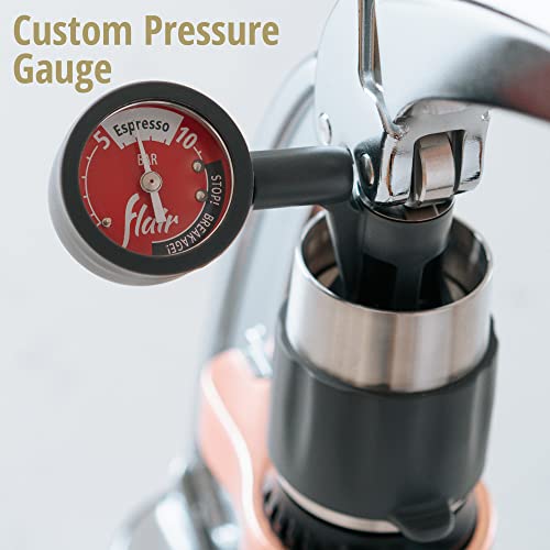 Flair Signature Espresso Maker - An all manual espresso press to handcraft espresso at home (Pressure Kit, Chrome)