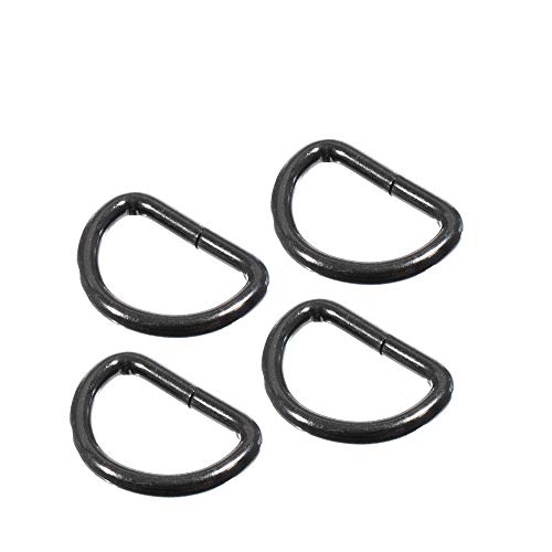 West Coast Paracord Lot de 10 anneaux en D en métal noir de 1,9 cm, métal noir Cover