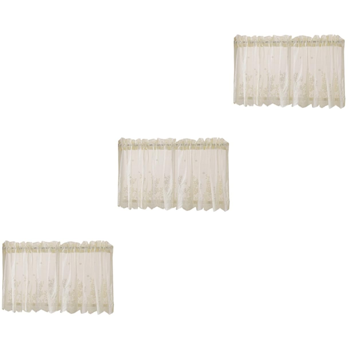 Cortinas plisadas que filtran la luz Zerodeko, juego de 3 piezas de 74 x 61 cm