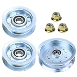 POSFLAG 2 Pack GY20067 Idler Pulley with GY20629 Idler Pulley Replaces John Deere GY22172, GY20067, GY20110, GY22082, GY20629 for John Deere D100, D105, D120, L130, LA115, LA120, X110, X125, X140