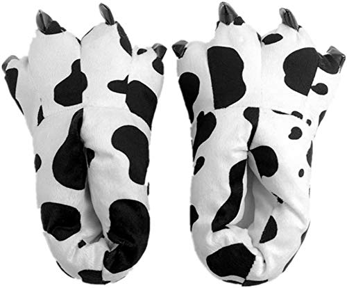 Image of FashionFits Unisex Soft Plush Home Slippers Animal Costume Paw Claw Shoes Milk Patten M