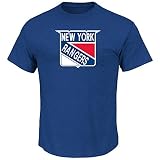 NHL Eishockey T-Shirt New York NY Rangers Vintage Tek Patch Logo von Majestic (L)