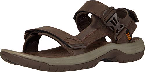 Teva Tanway Leather, Sandalias de Punta Descubierta para Hombre, Marrón (Chocolate Brown...