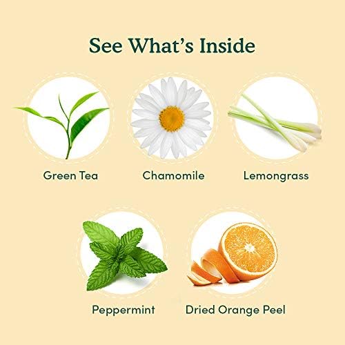 VAHDAM, Chamomile Mint Citrus Green Tea Leaves (200g/7oz) 100 Cups; Natural Ingredients - Green Tea Leaves, Chamomile, Peppermint, Spearmint, Orange Peels, Lemongrass