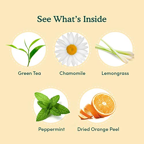 Vahdam, Chamomile Mint Citrus Green Tea Leaves (100 Cups) Essential Herbs | 100% Natural Tea | Green Tea Leaves, Chamomile, Peppermint, Spearmint, Orange Peels, Lemongrass | 7Oz #TOP2