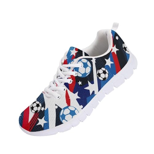 Image of GIFTPUZZ Mens Lace Up Athletic Trainers Running Sneakers Wedge Breathable Gym Lightweight Sports Tennis Shoes