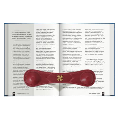 Book Weight Holder Wooden Thumb Book Page Open Weighted Bookmark Corner Reading Accessories Office Desk Decor Executive Gift for Writer Reader (Red)