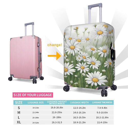Housse de protection X-Large en polyester blanc lavable avec marguerites