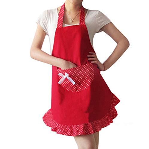 Hanerdun Ladies Apron With Pocket Vintage Kitchen Apron For Women Cooking Apron Gift Idea #TOP18