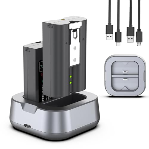 Lot de 2 batteries V4 pour porte annulaire avec station de charge, batteries rechargeables 7200 mAh pour sonnette vidéo 2/3/3 Plus/4, caméra spotlight cam, Stick Up...