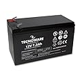 Tecnoware Power Systems, Batteria al Piombo 12V 7.2Ah, Per UPS, Videosorveglianza e Allarme, Attacco Faston 6.3 mm, Batteria di Lunga Durata, Nero, 7.2 Ah