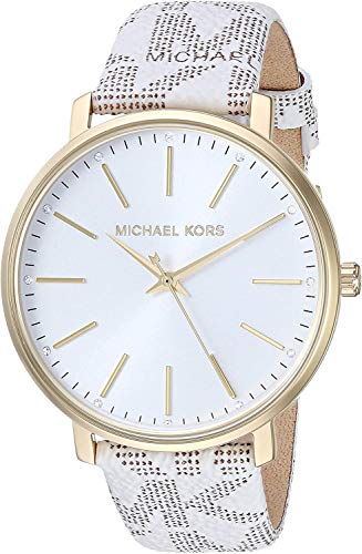 2019�N�V���f�� MICHAEL KORS MK2858 Pyper White PVC Strap Ladies Watch �S�[���h/�z���C�gPVC �X�g���b�v ���f�B�[�X �}�C�P���R�[�X ���v [���s�A���i]