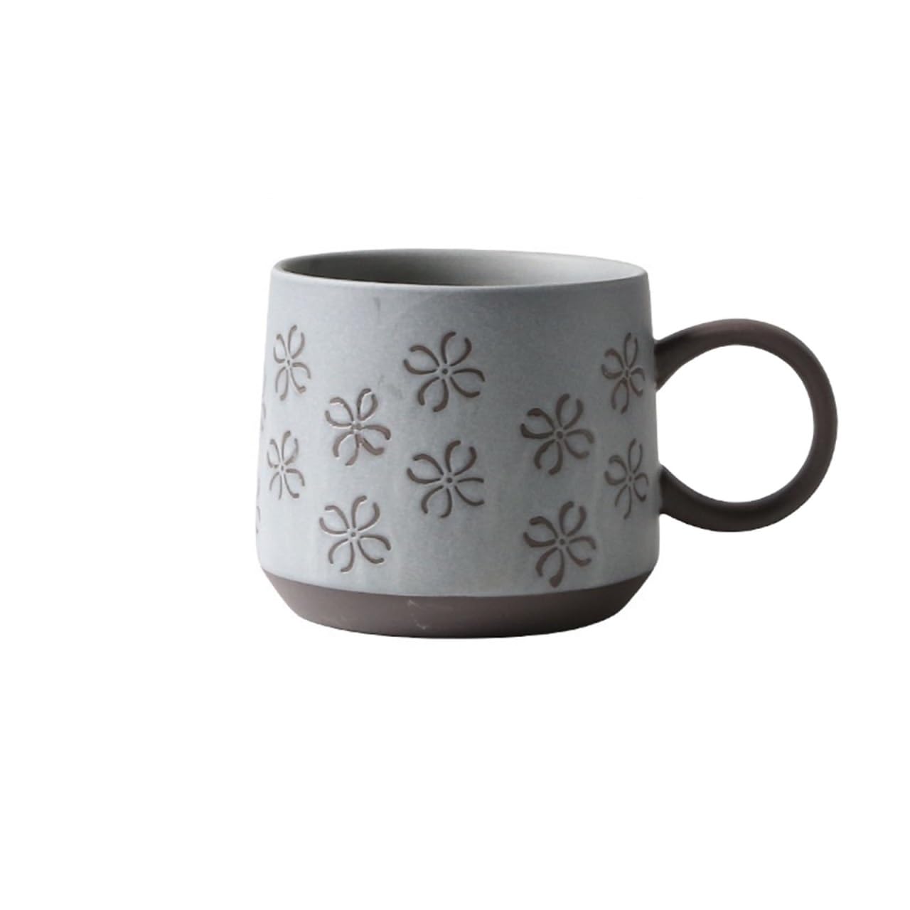 HLHLOP777 Coffee Mugs Vintage Patterned Stoneware Coffee Cup for Restaurants and Cafes Oatmeal Breakfast Mug Coffee Cup