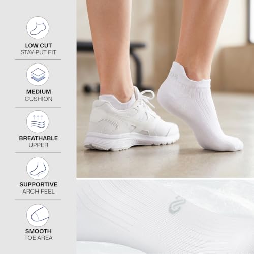 PAPLUS Cushion Running Socks 6 Pairs Ankle Socks for Men & Women with Tab by PAPLUS - Used condition - Image 6