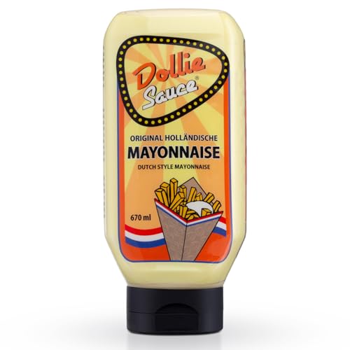 Bild: Dollie Sauce Dutch Style Mayonnaise | Original Hollndische Mayo | Satte 670ml | Mayo wie in Holland am Imbiss | Einfach Megalecker fr 9,99 EUR bei amazon.de