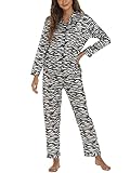  Onsoyours Ensemble Pyjama en Satin à Manches Longues Femme 2 Pcs en Pyjama Sexy Satin Hiver Doux à Porter Et Confortable A Noir S