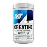 GAT SPORT 100% Monohidrato de creatina en polvo - 1000 gr - 200 porciones - Para hombres y mujeres - Sin Sabor - 100'%...