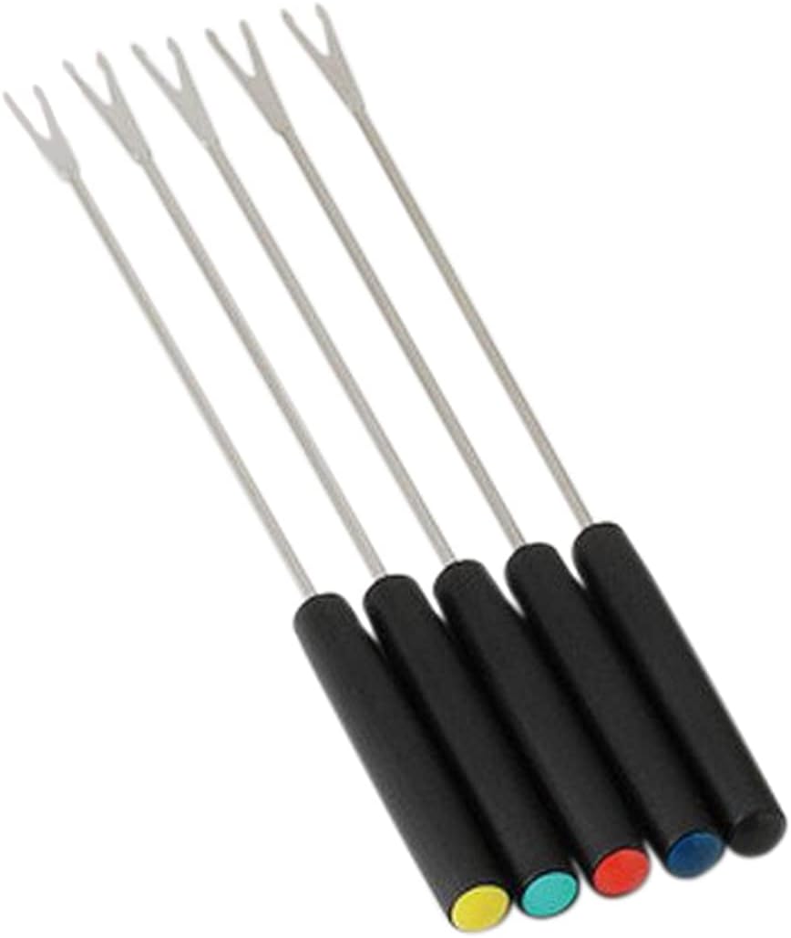 Set of 10 Forks, 5 Pieces, Large, 5 Colors, 9.4 inches (24 cm), Baking Oven Wear, Hotel, Restaurant, Western Tableware, Restaurant, Commercial Use