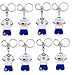 qiyeyeye 8 PCS Soccer Jersey Keychain Double-Side Football Fan Gift Acrylic Charm with US Flag Print Souvenir Soccer Ball Key Chain Accessories for Backpack Keys Sport Enthusiasts