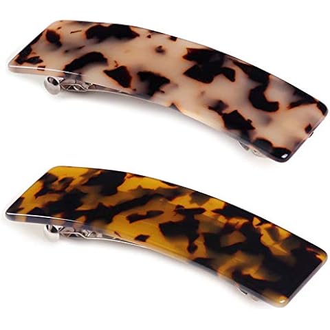 2PCS Tortoise Shell Hair Clips for Women Cover