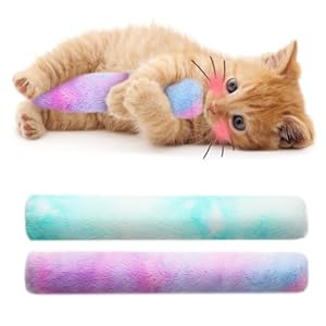 BOPRKTM 2 Pièces Jouet Chat Jouet Herbe à Chat Jouet pour Chat Herbe à Chat Jouets en Peluche à l&rsquo;herbe à Chat Peluches d&rsquo;herbe à Chat séchée pour Chats Jouet Chat Interieur Jouet Chat Interactif