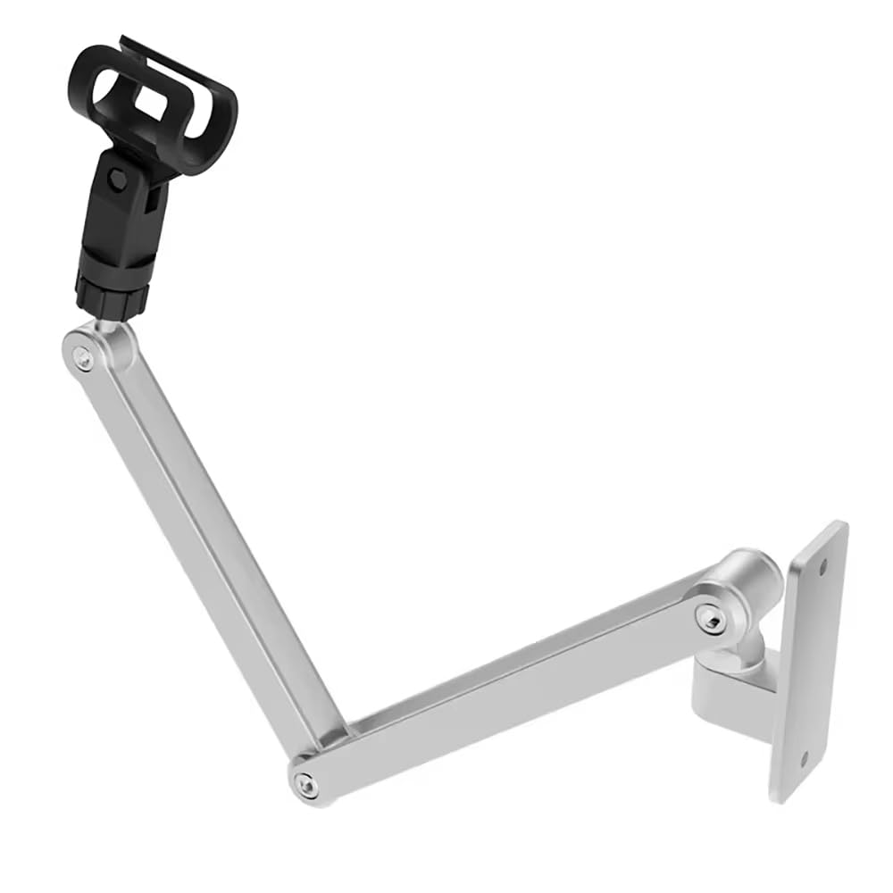 Toplionace Soporte de Brazo Articulado para Micrófono, Universal, de Aleación de Aluminio, para Montaje en Pared, con Rotación, Plegado y Elevación