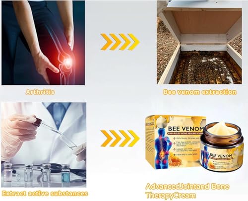 Bienengift Creme, Aetheris Bienengift Sofortige Ultra Starke Creme, Bienenvenen Fortgeschrittene Gelenk- Und Knochen Creme, Bee Venom Cream 60G