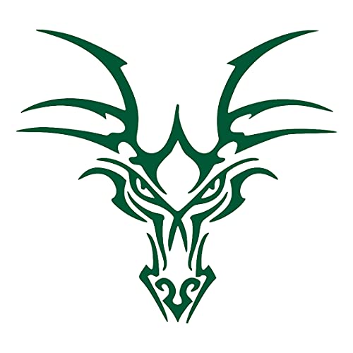 NBFU Dragon Head Tattoo Tribal 1 (Green) (Set Of 2)