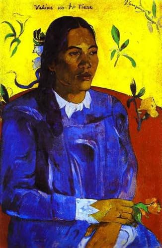 Peinture Vahine no te tiare Gauguin pour sublimer votre salon moderne