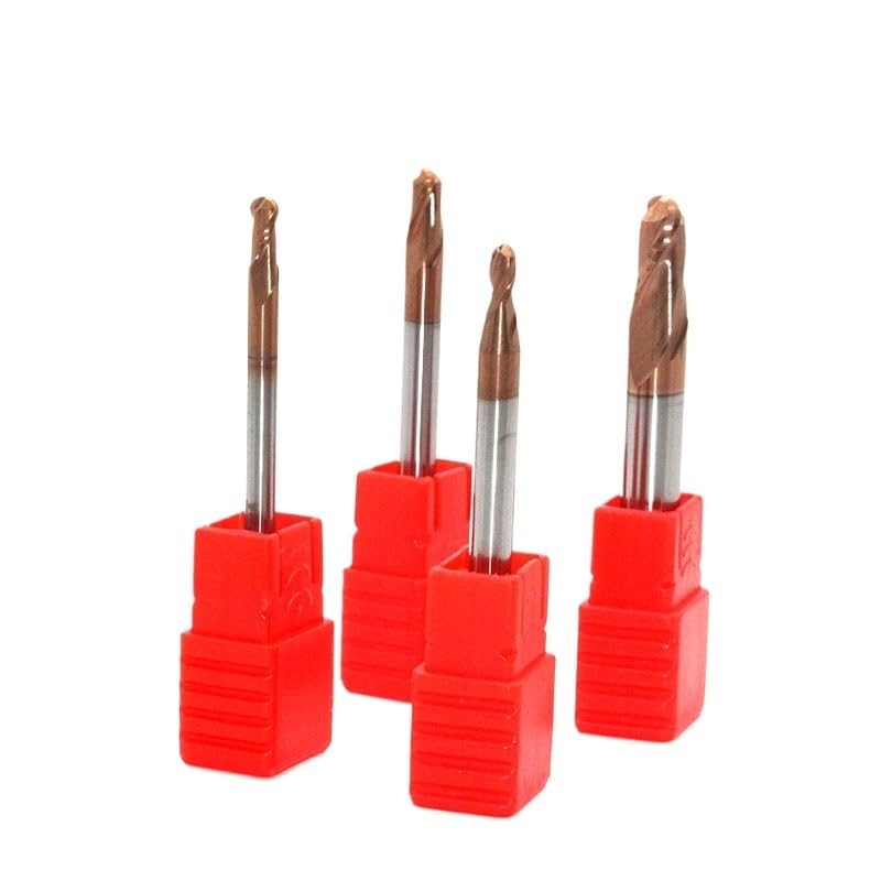 1pc Carbide Ball Nose Endmills HRC60 2 Flute End Mill 2F R5XD10X100 HRC60 Mill Ball CNC Mill Cutter Tool DIOBFZFY