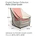 Budge P1W01PM1-2PK English Garden Patio Chair Cover, Heavy Duty and Waterproof, Tan Tweed, Medium (Pack of 2)