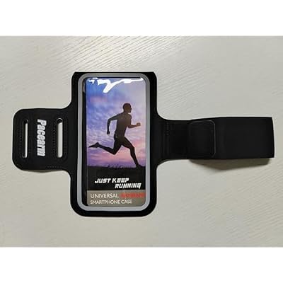 Running Armband, Cell Phone Arm Bands w/Card Slot for iPhone 11 Pro Max/11/XR/XS/X/8/7 Plus & Android up to 7.1'', Sweatproof Phone Holder for Sports Workout Walking Jogging Hiking (Black)