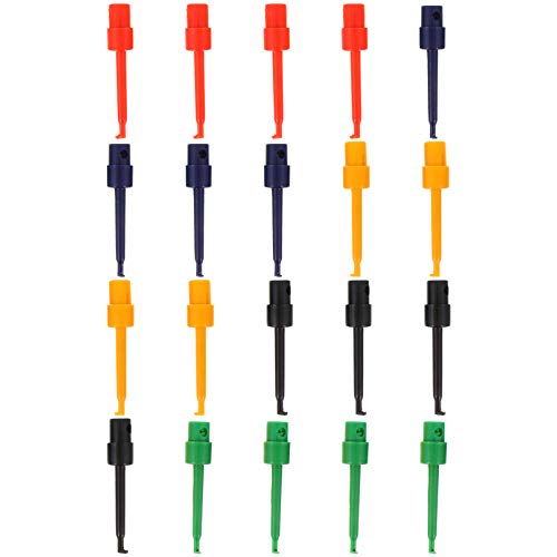 VILLCASE 20pièces Pince de Test Plastique pour Composants Électroniques Crochet de Test Plastique Lot pour Circuits Intégrés et Réparation de Petits Appareils