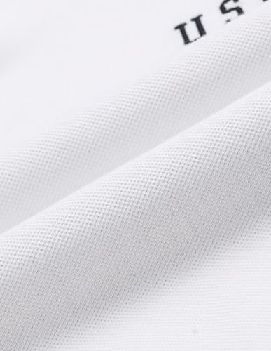 Image of U.S. Polo ASSN. Solid Slim Fit Polo T Shirts for Men - 100% Cotton, Half Sleeves Mens Tshirt