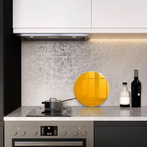 Plaque de protection induction 30cm jaune foncé multifunction - 4