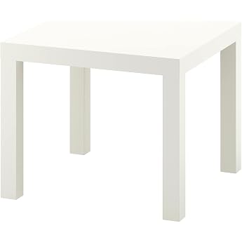 IKEA Lack Side Table, White, Wood, White, 45 x 55 x 55 cm