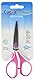 Wedo 9755009 Edelstahlschere Cut-it (13 cm gebürstet, Spezialschliff ergonomische Softtouch-griffe) pink/weiß