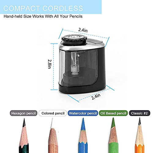 Pencil Sharpeners - Electric Pencil Sharpener Blade to Fast Sharpen,Battery-Powered and Easy to Use for Classroom Supplies (6-8mm) in School