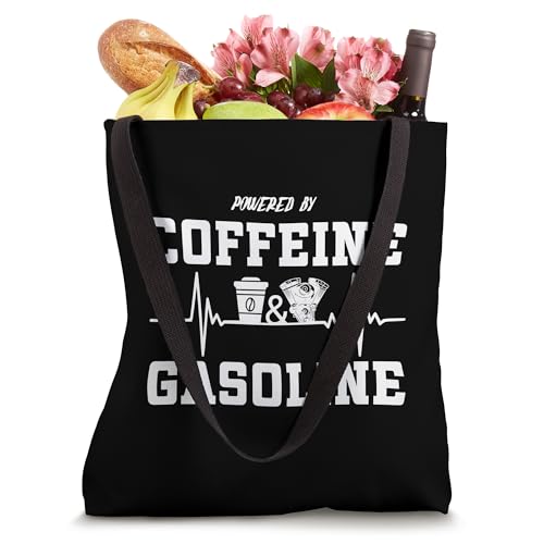 Bolso Tote Powered By Gasoline And Caffeine Mechanic Lover miniatura 4