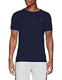 Tommy Hilfiger T-Shirt Tommy Hilfiger Herren Rn Tee Ss T-Shirt, Blau (Navy Blazer 416), Medium (Herstellergröße: MD)