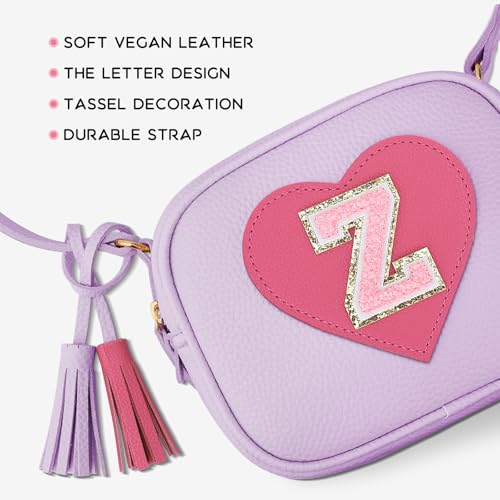 Image of KKXIU Birthday Gifts for Girls Initial Toddler Purse Cute Kids Crossbody Bag