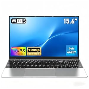 FUNYET 2026 Nuevo Ordenador Portátil,PC Portátil de 15,6 Pulgadas, 16 GB de RAM, 512 GB de SSD,Laptop Pentium Gold 4425Y,IPS FHD 1920 x 1080, batería de 5000 mAh, WiFi 5, USB 3.0