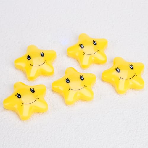 Imanes decorativos botón estrella con carita feliz 5 unidades miniatura 7