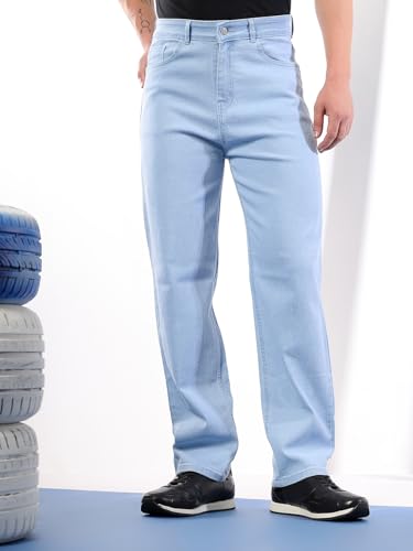 Image of KOTTY Mens Solid Astro Bound Blue Coin Pocket Jeans