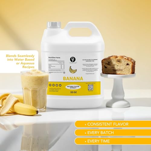 Image of Dolce Flav Natural Banana Flavoring Concentrate | Water Soluble | 32 Fl Oz